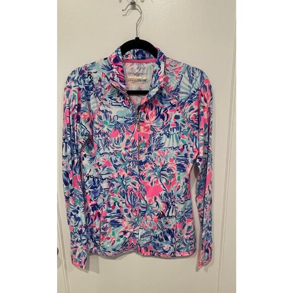 Lilly Pulitzer Luxletic Serena Jacket- Cabana Cocktail Size M- Rare - Picture 1 of 5